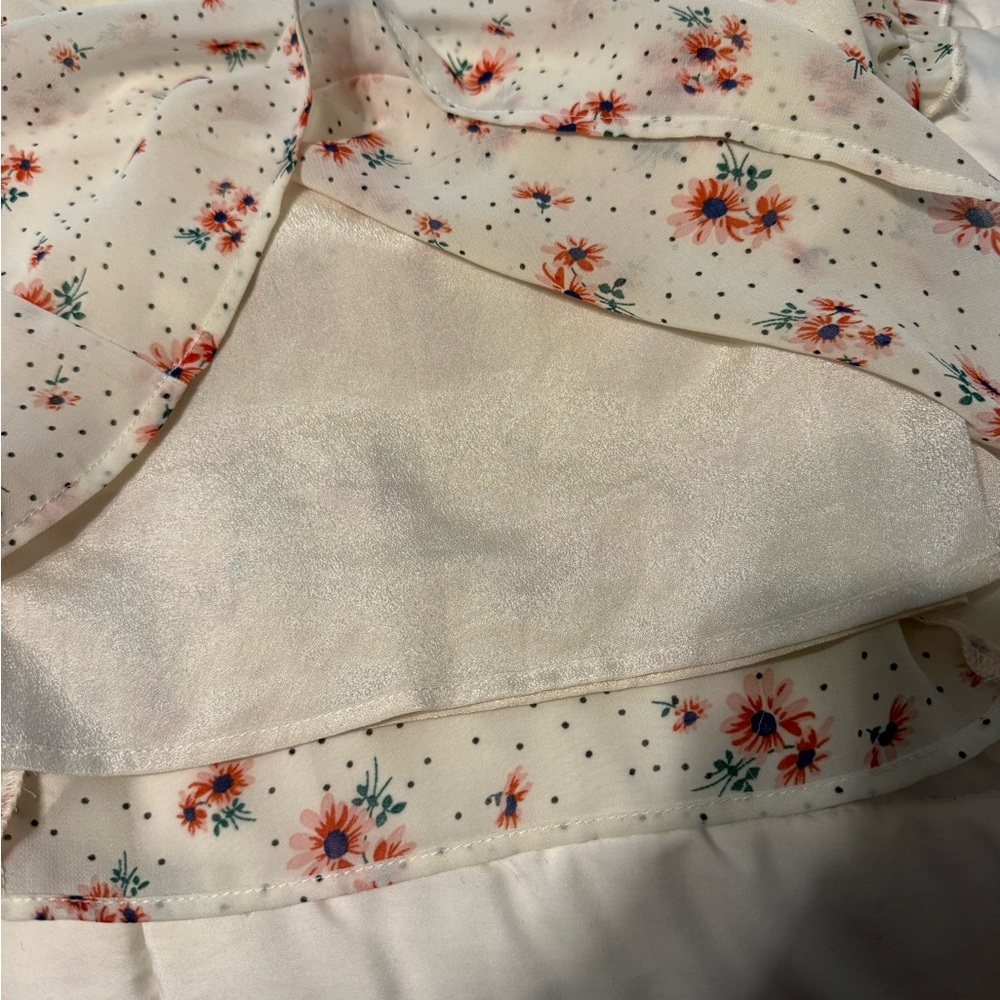 Nasty Gal Cream and Pink Floral Mini Dress size 4 - Picture 5 of 8